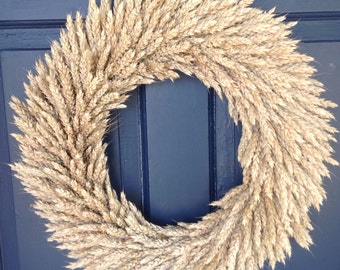 Rustic Natural Dried Wheat Wreath