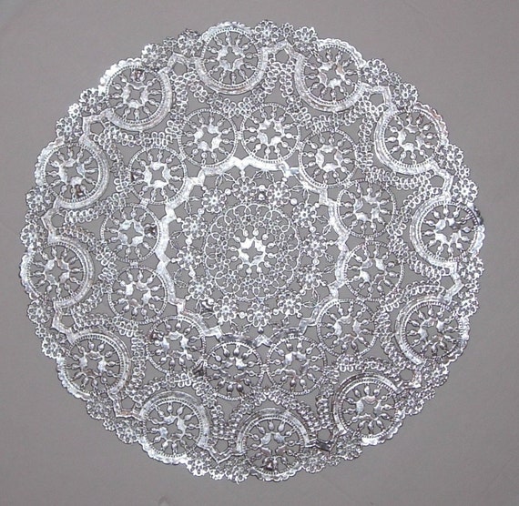 10 Metallic Silver Paper Doilies Medallion by HomeDesignsByGloria