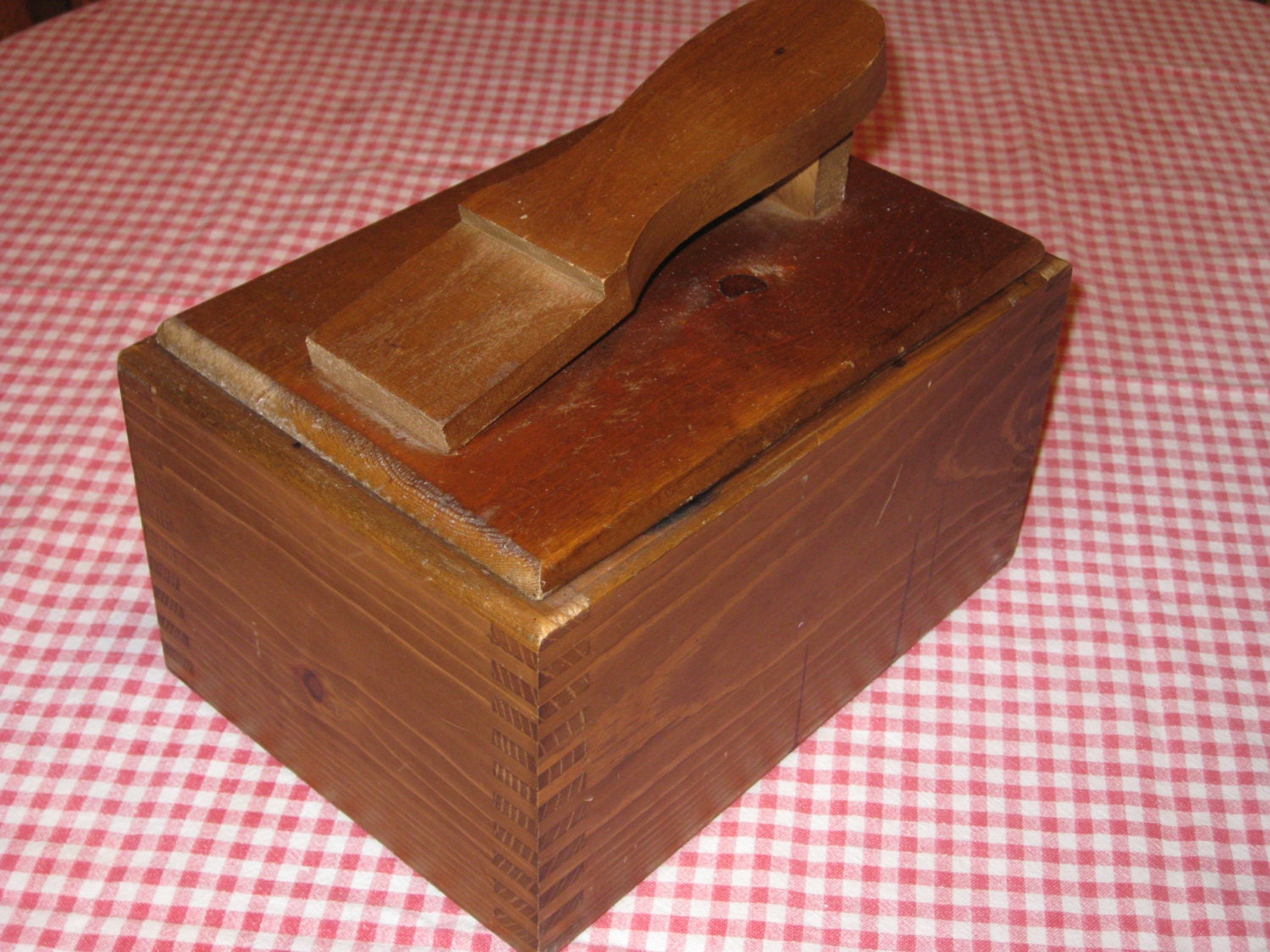 wooden shoe polish box
