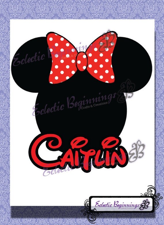 personalized and custom disney name digital file diy print