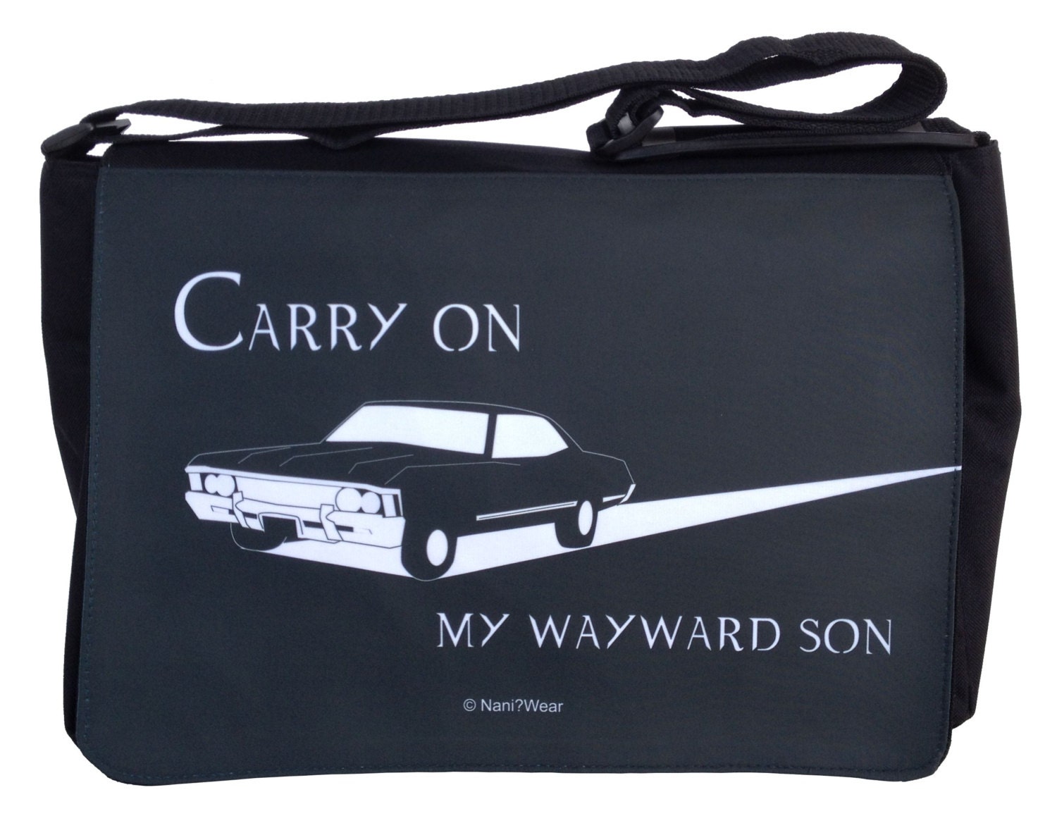 Supernatural Large Messenger Bag: Carry On My Wayward Son
