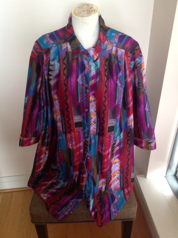 Top Notch Brand Plus Size Multicolored Abstract Patterned