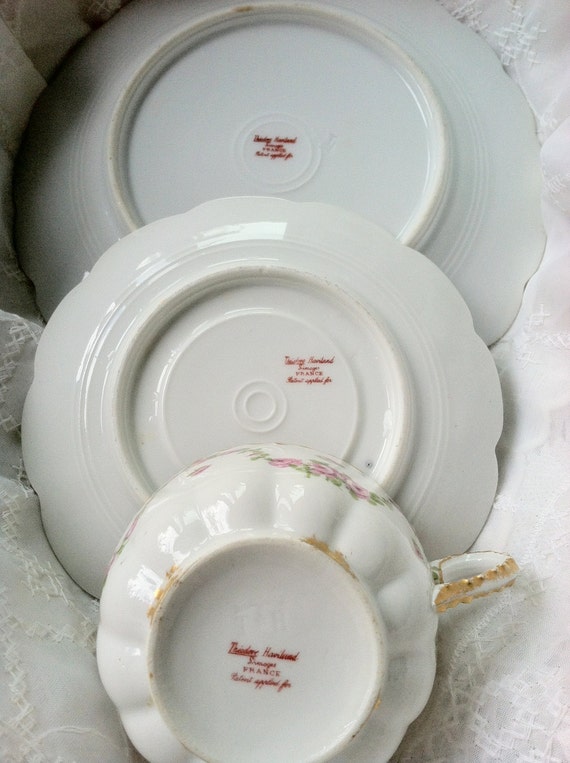 Antique Limoges France Theodore Haviland Tea Cup Saucer