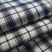 Free Shipping 1.83 Yards Fabric Vintage Cottage Check White and Deep Blue Linen Upholstery Sewing or Craft Projects 32 " wide