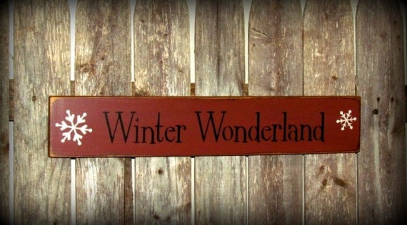 Winter Decor Wood Winter Sign Winter Wonderland Wood by Woodticks