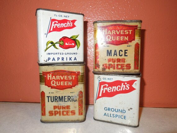 Antique Spice Tins by CleaninHouse on Etsy