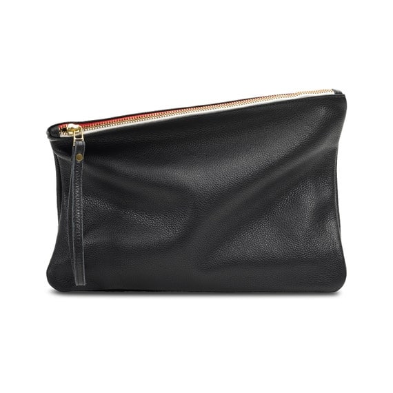 ladies black clutch