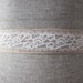 Burlap & White Lace sash / belt