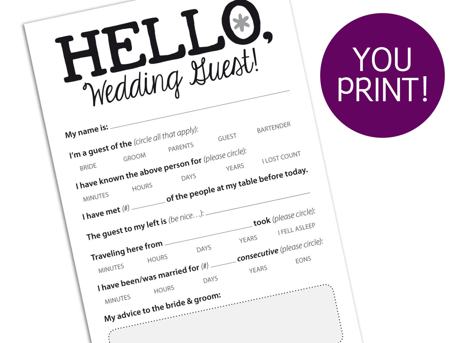 Funny Marriage Advice Card For Wedding Reception Printable   Il Fullxfull.599868606 2wur 