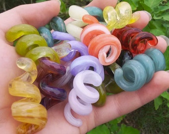 Glass Dread Beads - Pair of Dreadlock Beads