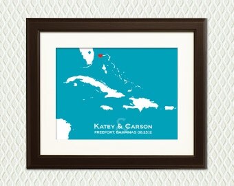 Personalized DESTINATION WEDDING gift - Punta Cana, Dominican Republic ...