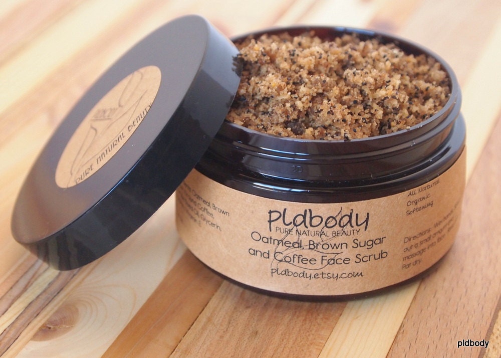 Face Scrub Organic Oatmeal Brown Sugar and Coffee Facial