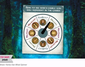 Brave Party: Family Clan Wheel Spinner Game (Digital File)