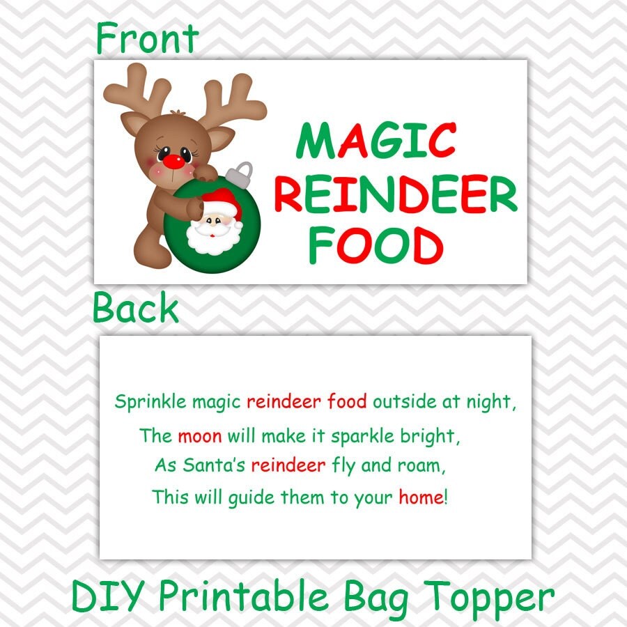 Christmas Magic Reindeer Food Personalized DIY Christmas