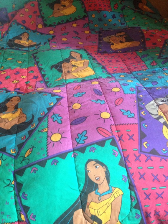 90s retro DISNEY POCAHONTAS twin comforter blanket bedding