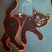 Vintage Halloween Jointed Beistle Cat Collectible Die Cut