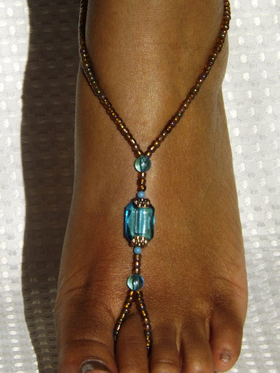 Barefoot Sandals Foot jewelry Anklet by SubtleExpressions on Etsy