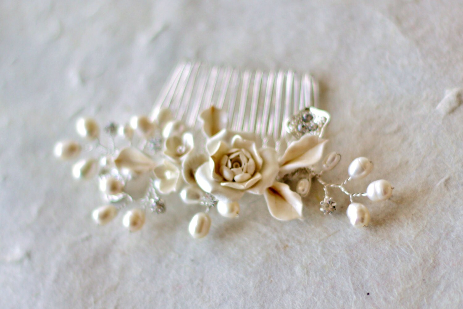 Bridal hair comb. Wedding Decorative Combs. by ShesAccessories