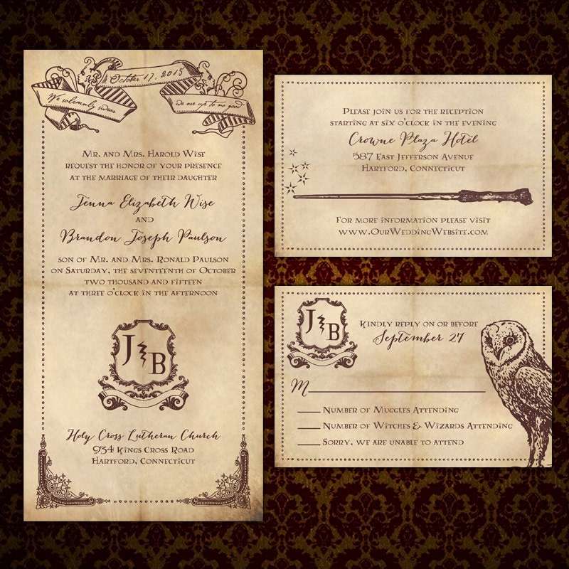 View Wedding Card Harry Potter Background