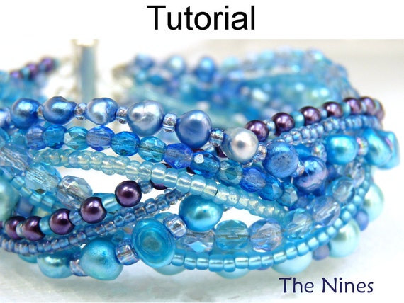 The Nines Beading Pattern - Beaded Multistrand Bracelet Tutorial #1500