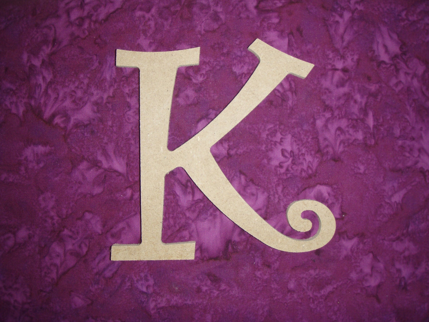 Unfinished Wood Letter K Wooden MDF Paintable Letters 6