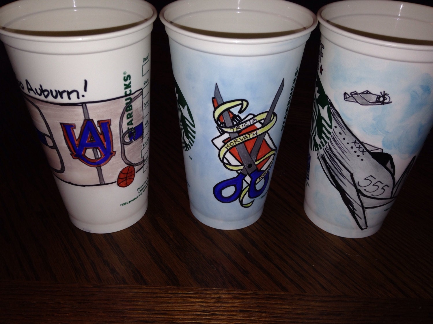 Custom Decorated Starbucks Cups