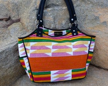 ... African Kente stole , Kente Cloth , Handbag, Tote bag , Purse No. BG22