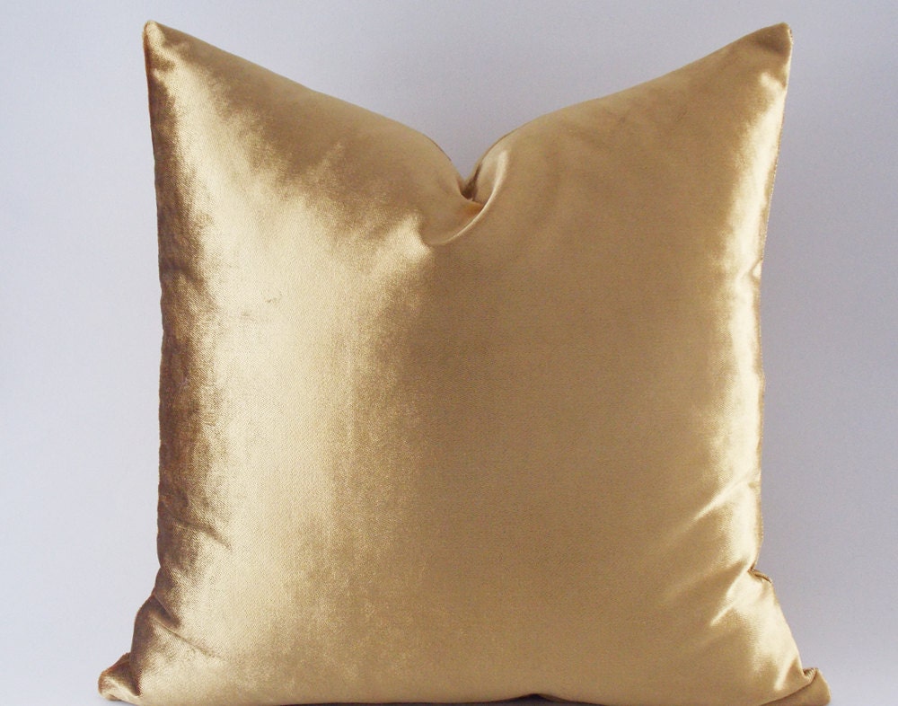 Velvet Solid Gold Pillow Covers Decorative Velvet Pillows