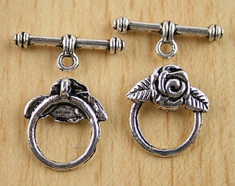 Tibetan Silver Toggle Clasp Findings 5 sets H0001