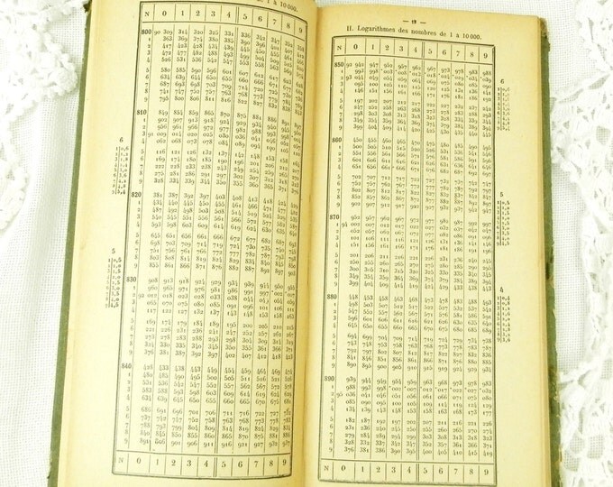 Antique French Logarithmes Book / French Country Decor / Vintage Decor / Retro Home / Bibliotheque / Library / Hachette / Science Antique French Logarithmes Book / French Country Decor / Vintage Decor / Retro Home / Bibliotheque / Library / Hachette / Science