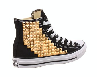 black high tops with studs