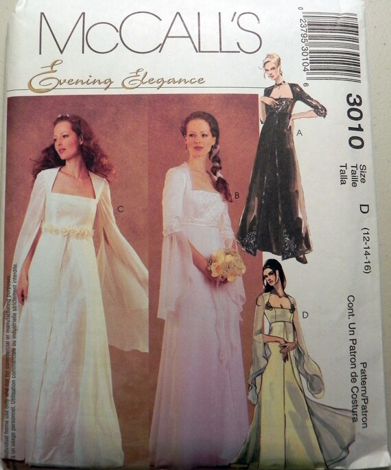 evening elegance patterns dress 3010 dress retroactivefuture Elegance by McCalls pattern. Evening