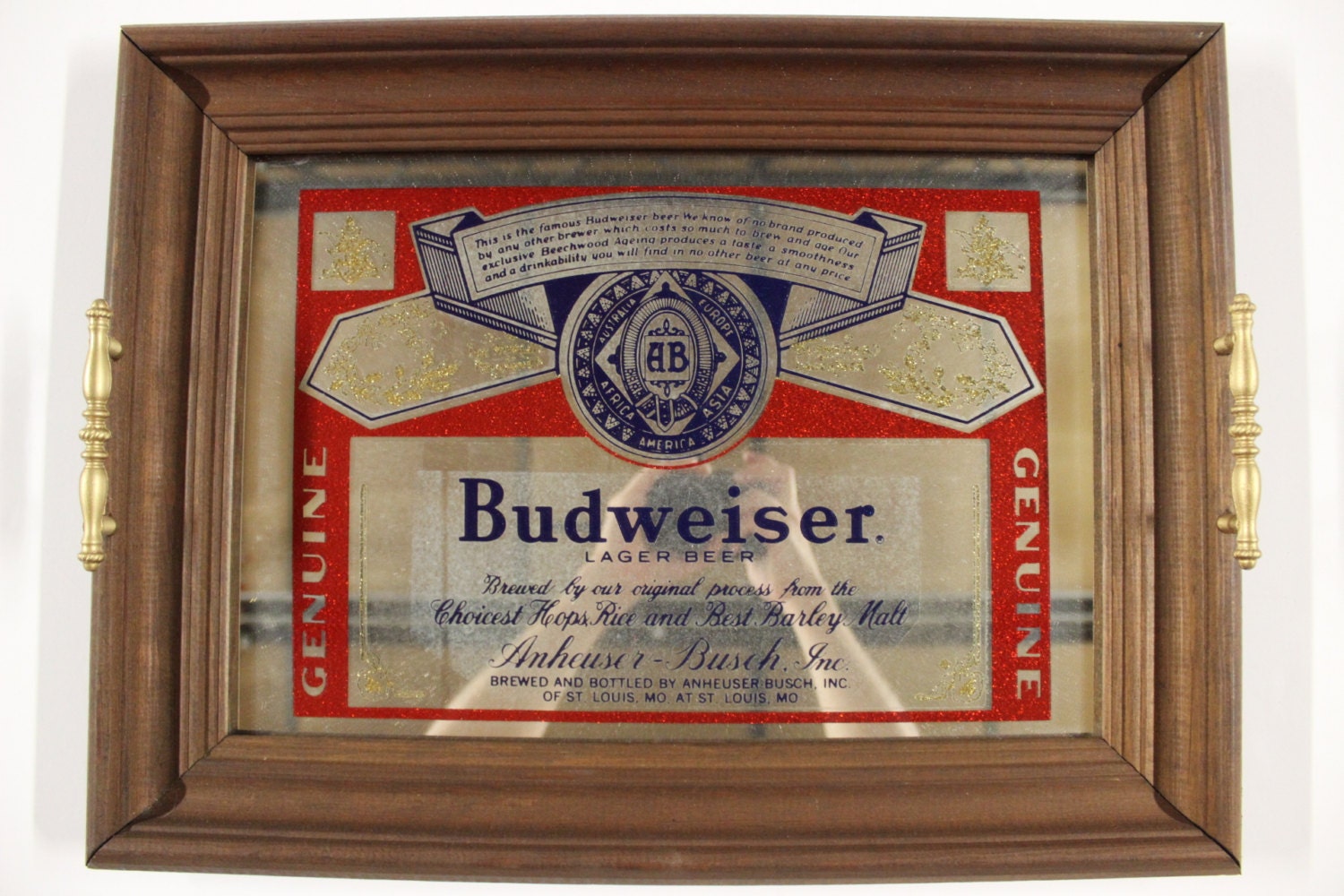 Budweiser Mirror Tray by OneReDunn on Etsy