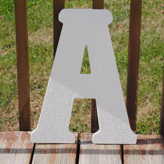 Decorative 18 White Glitter Wall Letters Girls Bedroom