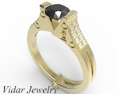Black Diamond Engagement Ring,Unique Handcuff Ring Design With Diamond Pave,Handcuff Ring,Diamond Handcuff Ring,Unique Engagemet Ring