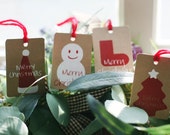 Items similar to Kraft christmas tag 40 set on Etsy