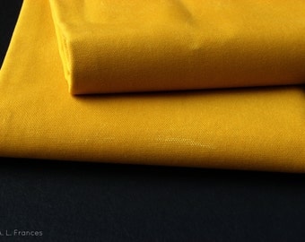 Hand Waxed Cotton Canvas Fabric - Marigold Yellow 10oz. 60 Inches wide by the yard