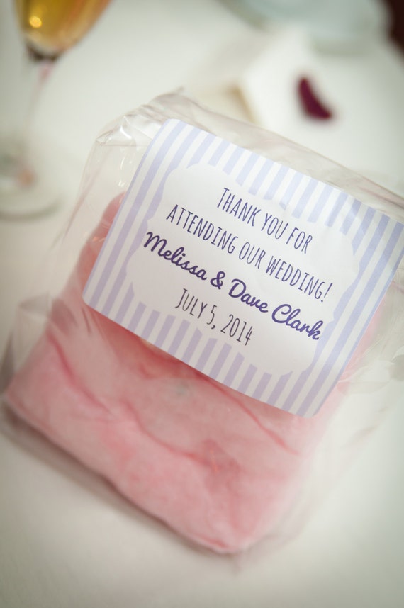 Cotton Candy Party Favors with Custom Label