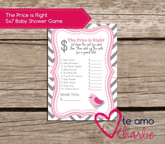 The Price is Right Baby Shower Game - Customized The Price is Right Baby Shower Games Il_570xn