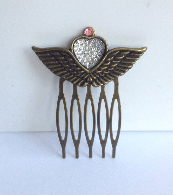 Victorian hair comb Decorative Brass Hair clip by ThomiGirlPink