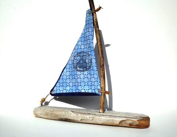 driftwood sailboat wooden boat rustic toy boat nautical photo