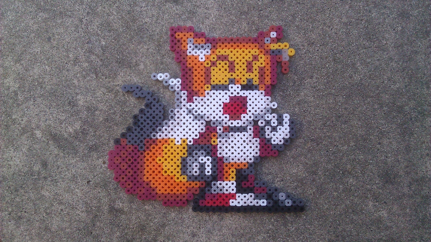 Tails Perler Bead Sprite by OverworldCreations on Etsy