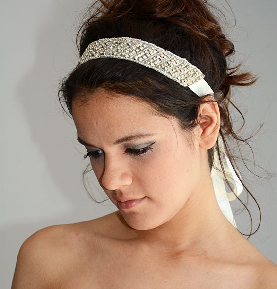 Wedding Headband Bridal Headband Bridal Hair By ADbrdal On Etsy