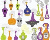 80% OFF SALE Halloween potions clipart commercial use, vector graphics, digital clip art, digital images - CL390 Il_170x135