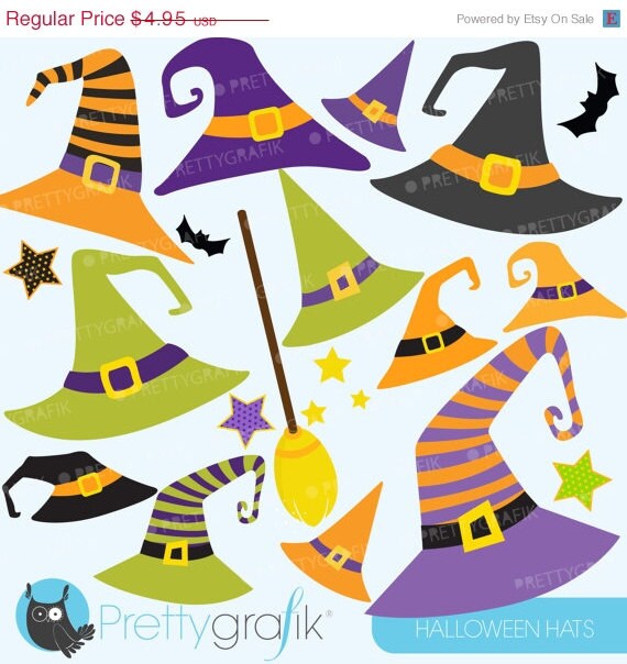 60% OFF SALE Halloween Hats clipart, commercial use, vector graphics, digital clip art, digital images - CL574 Il_570xn