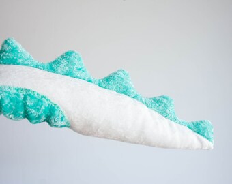 Dragon Tail, Dinosaur Tail, Halloween Dress-up, Photo Prop, Party Outfit, Mint and White