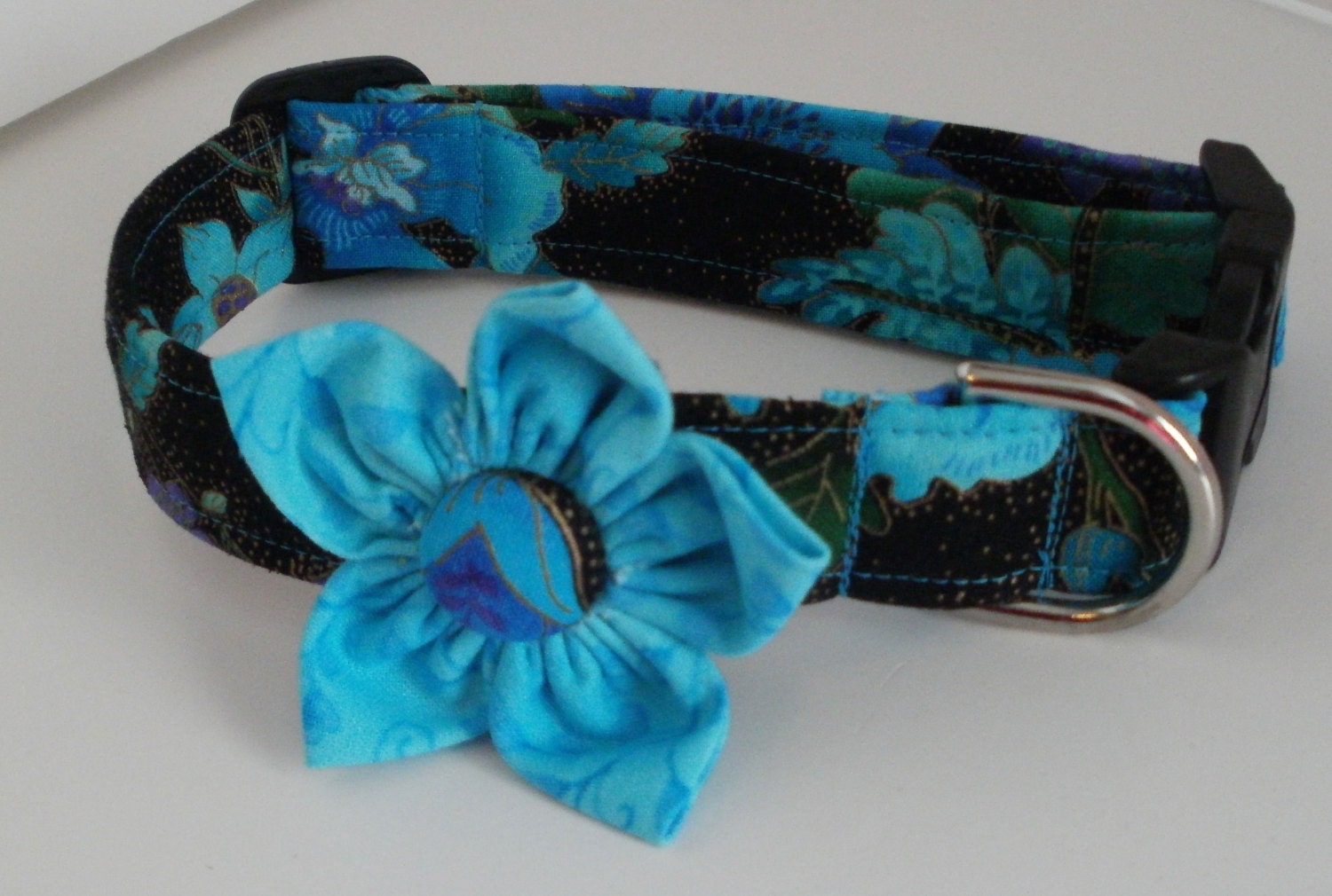 Girl Dog Collar Flower Bow for Dogs Custom Dog Collar