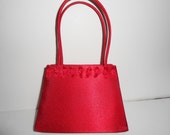 Vintage  Red Evening Bag Glamorous Red Purse Handbag