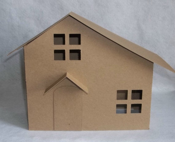 Putz Style Houses Cardboard Diy Large By Littlevillagehouses