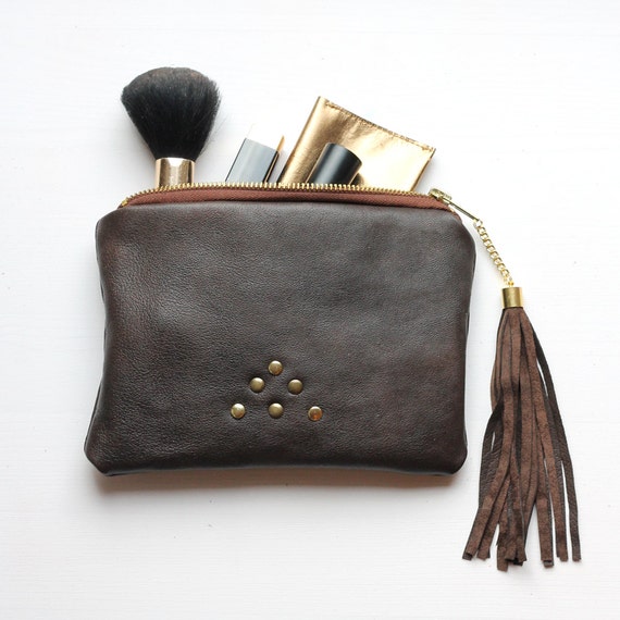 Natural leather purse / repurposed brown by nextLIFEproject